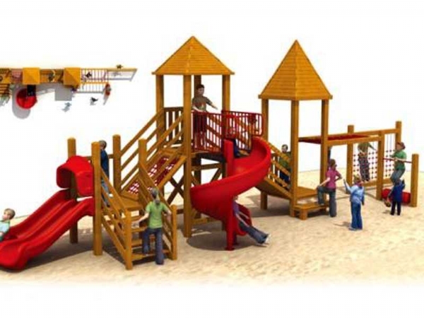 Wooden combination slide series