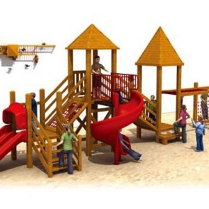 Wooden combination slide series