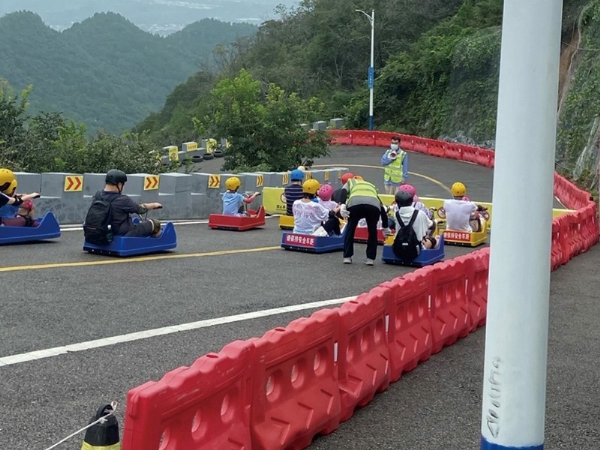 Mountain roller coaster in Rizhao City, Shandong Province