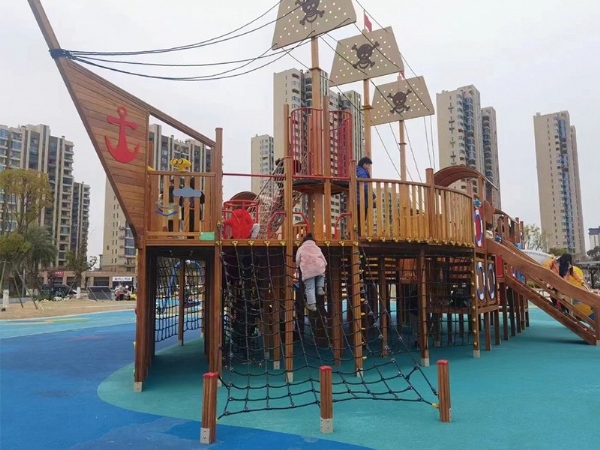 A pirate ship in Anshan City, Liaoning Province