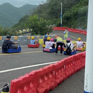 Mountain roller coaster in Rizhao City, Shandong Province