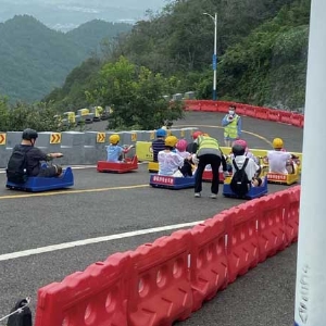 Mountain roller coaster in Rizhao City, Shandong Province