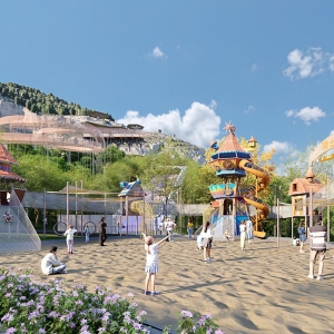 Leisure theme under the forest